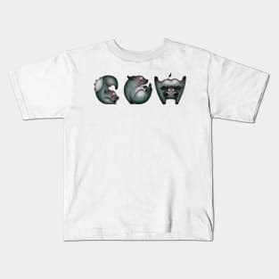 Alphabet Yoga Cow Kids T-Shirt